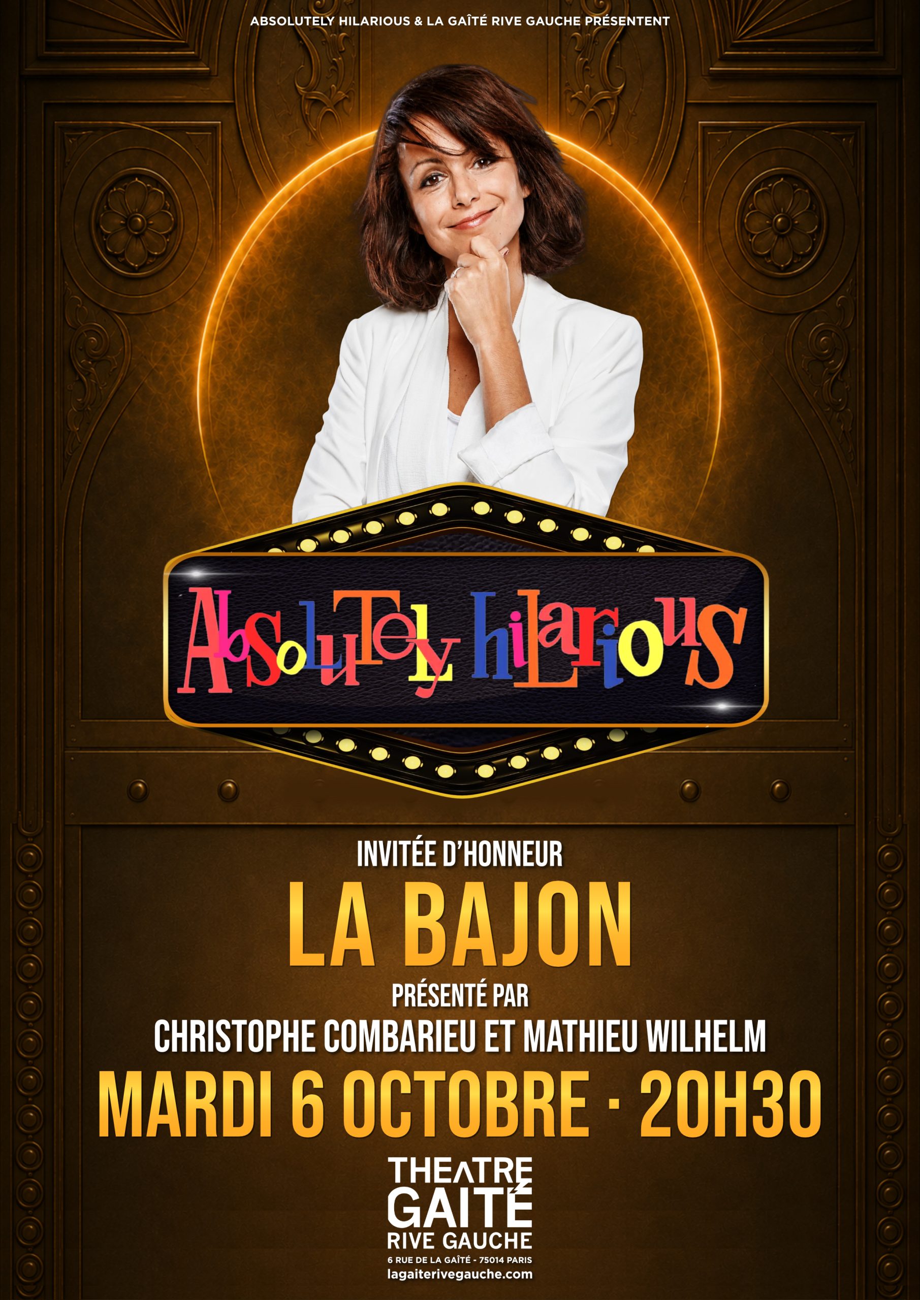 Affiche ABSOLUTELY HILARIOUS 06-10-26_LA BAJON Affiche de Alba et Sadaf au Théâtre des Mathurins